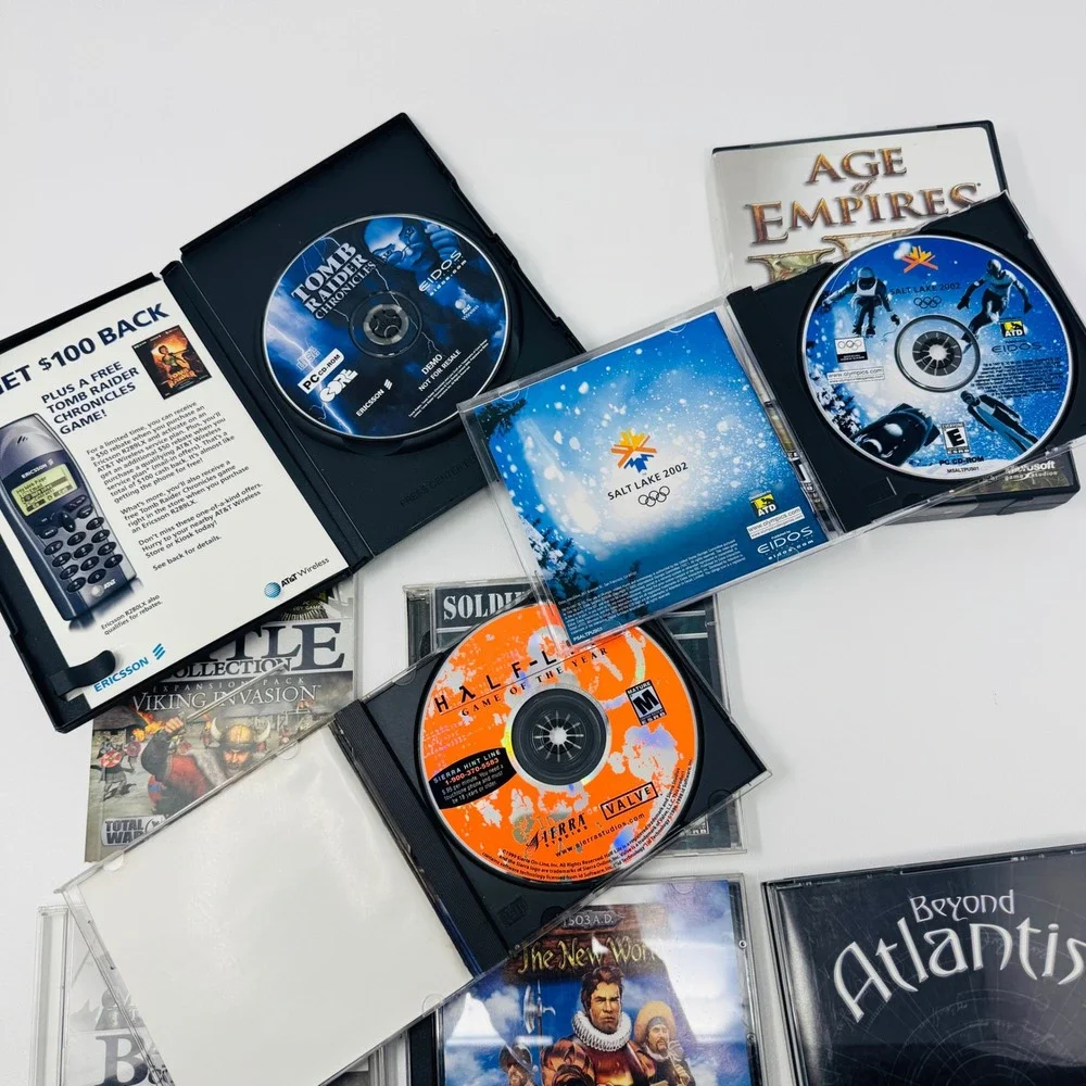 PC Game Lot Half-Life GOTY Age of‎ Empires III Soldier of Fortune II Tomb Raider